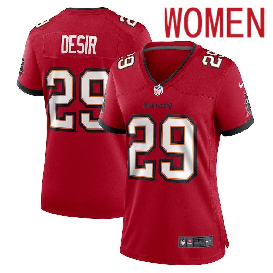 Women Tampa Bay Buccaneers #29 Pierre Desir Nike Red Game NFL Jersey->women nfl jersey->Women Jersey